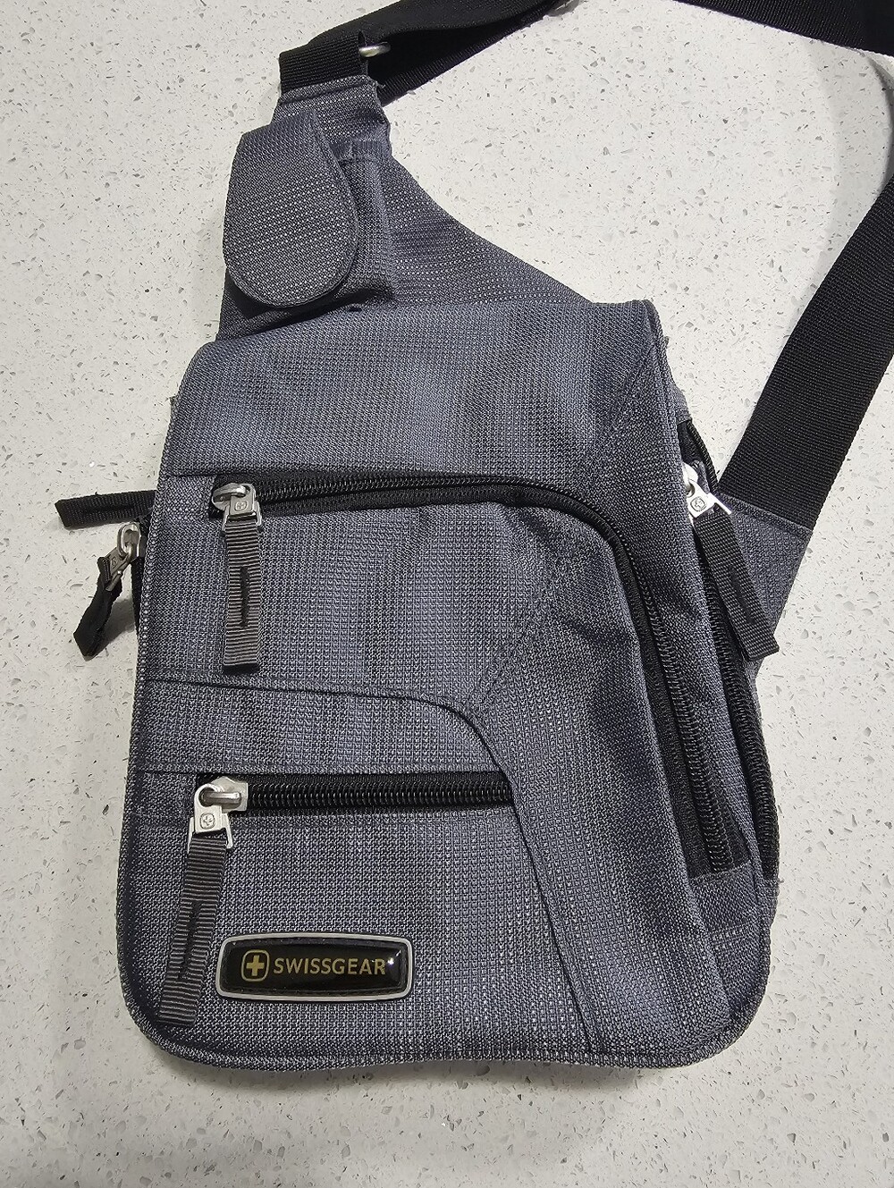 SwissGear Wenger Gray Black Crossbody Multi Compartment Bag Swiss Knife